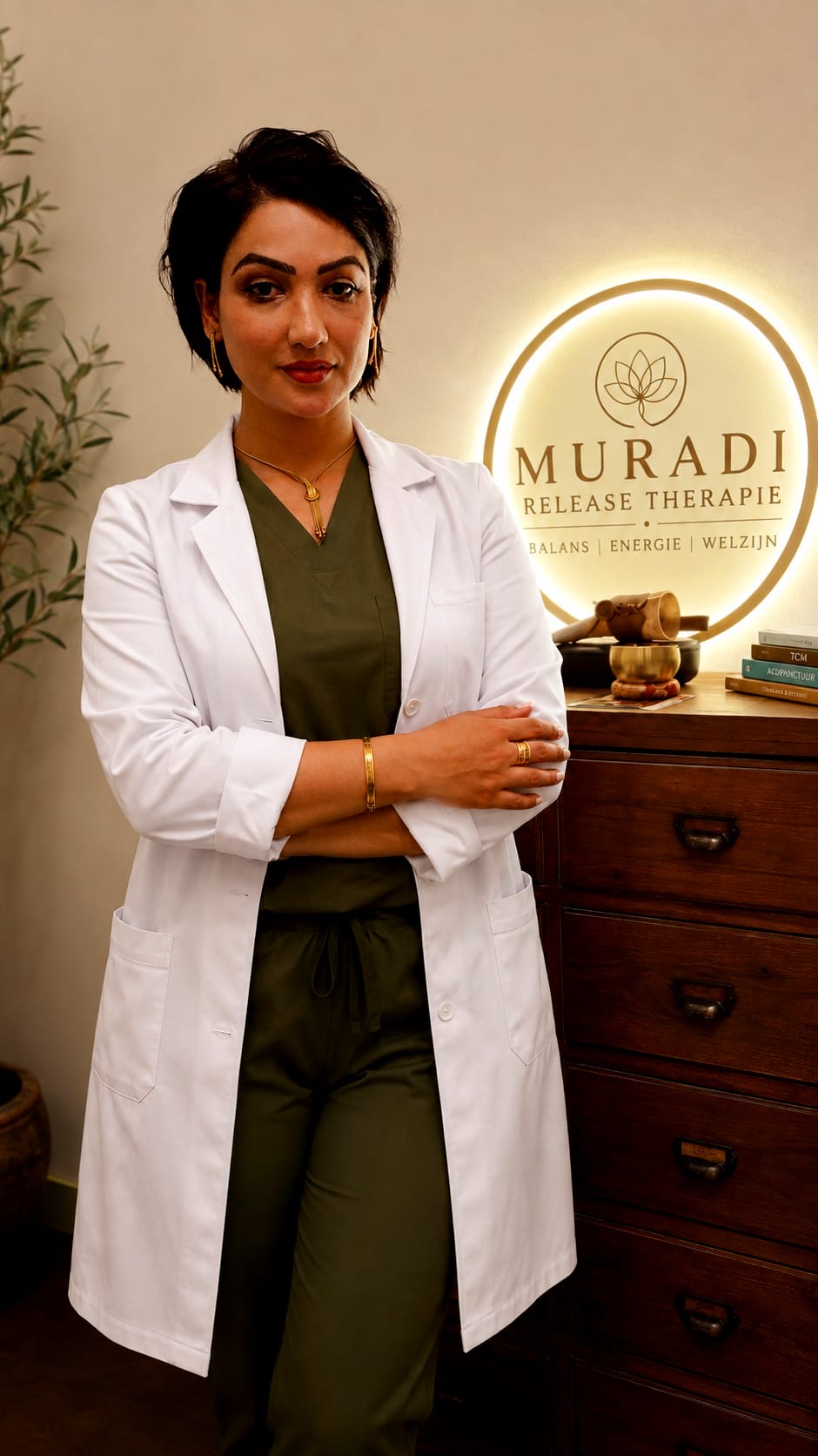 Nooria Muradi tijdens een cupping-behandeling